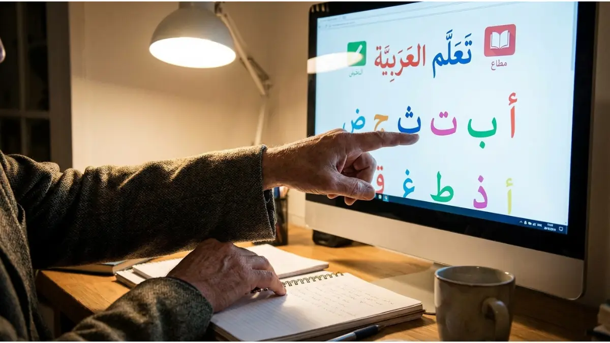 Interface numérique pour apprendre le Coran en ligne pour nouveaux musulmans dès le début.