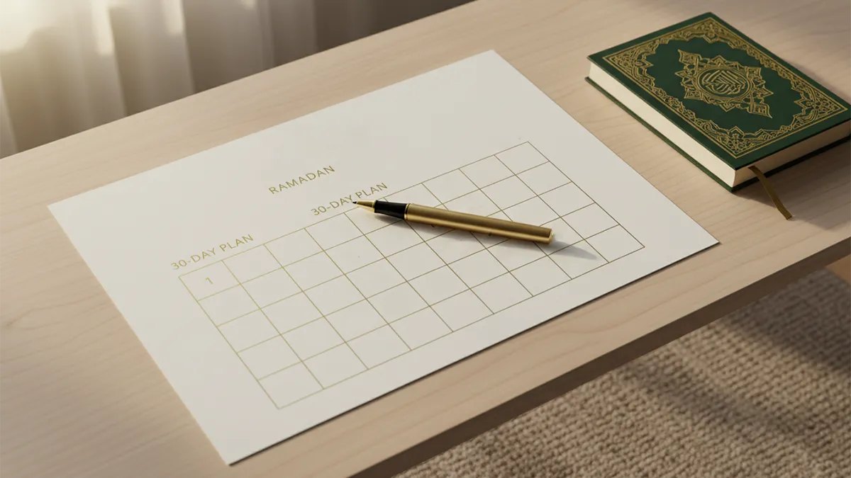 Calendrier de planification avec motifs islamiques