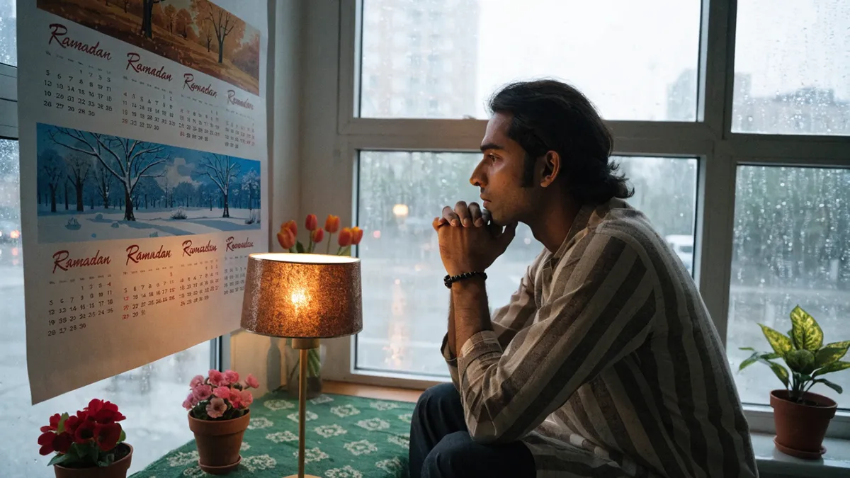 Représentation visuelle du décalage du Ramadan dans le calendrier islamique