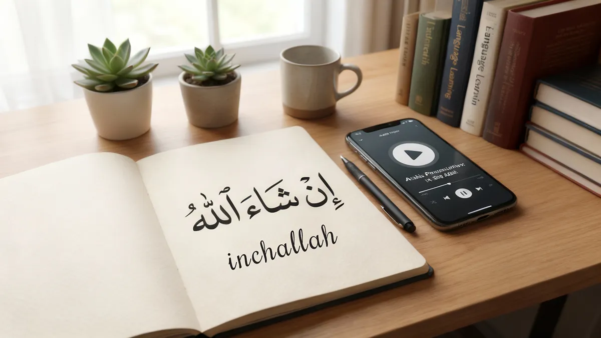 Comment écrire et prononcer inchallah correctement en arabe.