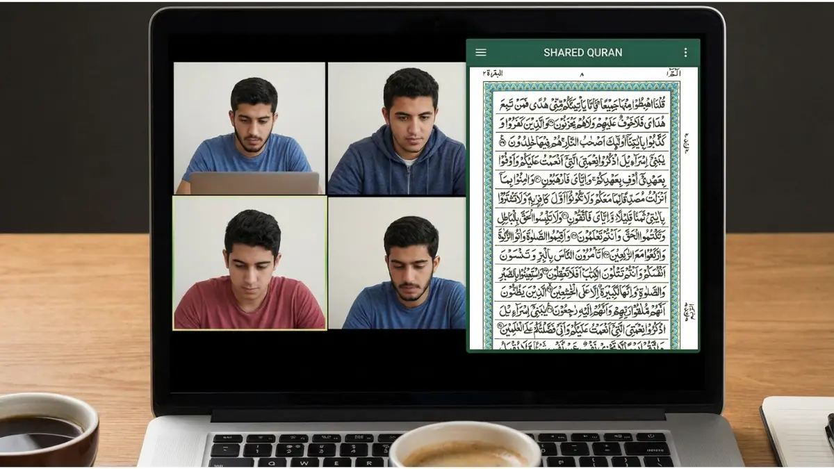 Différents formats pour apprendre le Coran en ligne pour nouveaux musulmans en groupe.