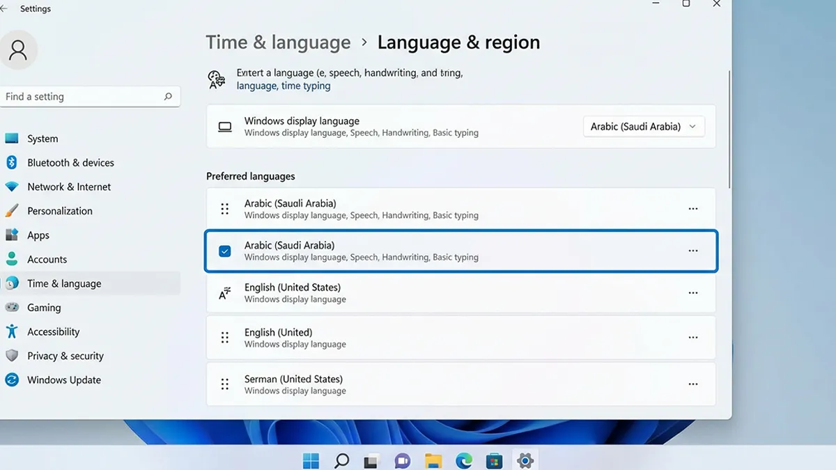 Installer un clavier arabe sur Windows ou Mac via les paramètres de langue.