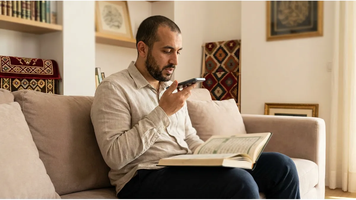 Utilisation d'un smartphone pour corriger les lettres arabes difficiles pour les francophones.