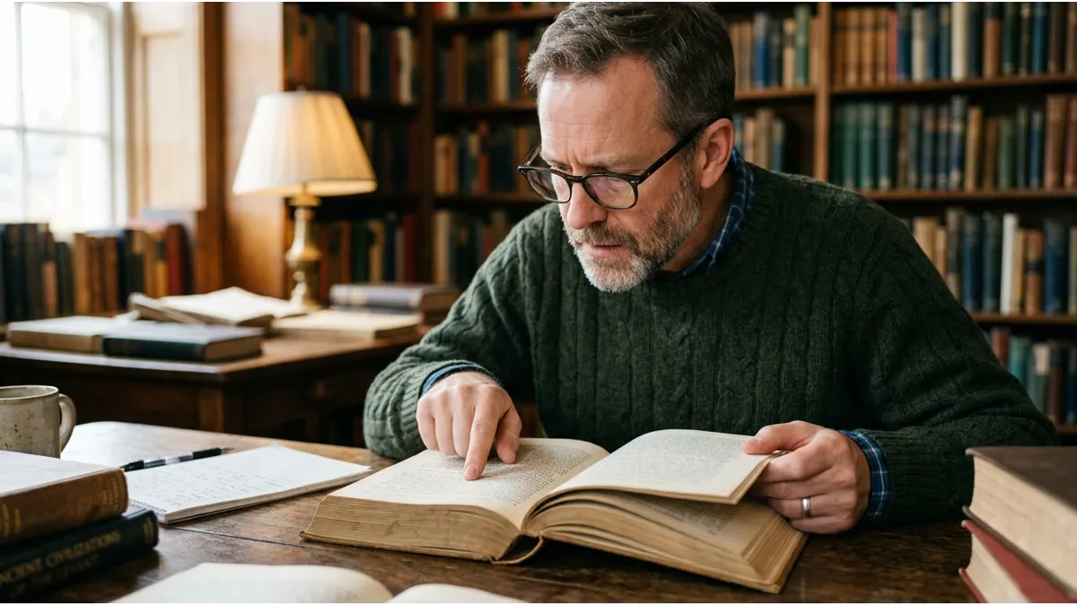 Homme cherchant des réponses sur les invocations du soir