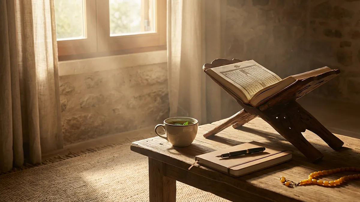 Reprendre le hifz après une longue pause avec une routine douce et un mushaf ouvert